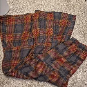 Natural Life Black & Orange Flannel Cotton Palazzo Pant | Size M, 6-8